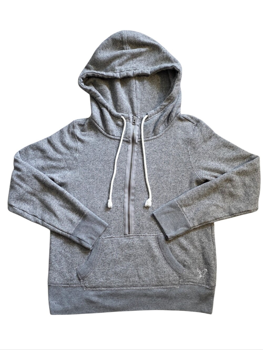 American Eagle Large Gray Half Zip Athletic Hoodie